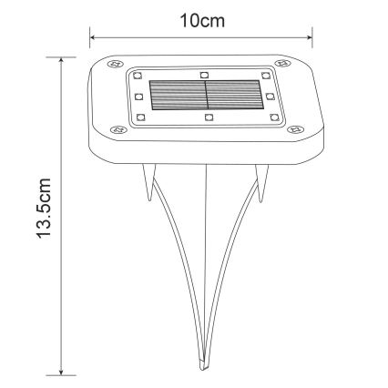 Globo - KIT 2x LED Solcellsbelysning LED/0,8W/1,2V IP44 300 mAh