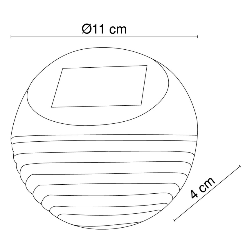 Globo - LED solcell väggbelysning 2xLED/0,06W/1,2V IP44