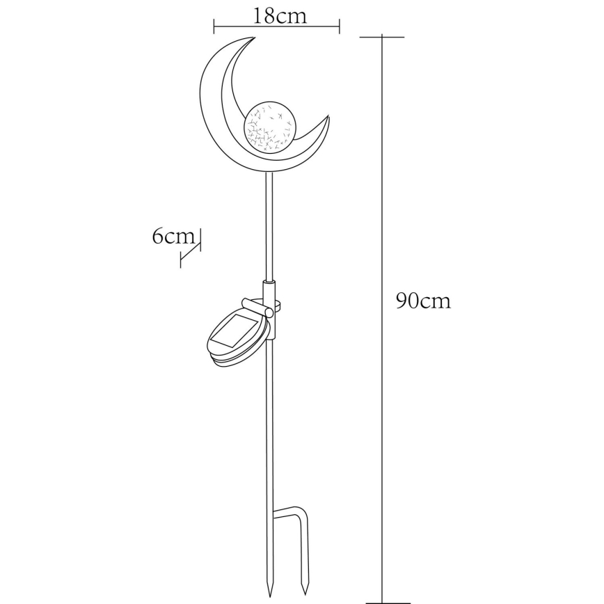 Globo - LED solcellsbelysning LED/0,02W/3V 600mAh IP44 brons