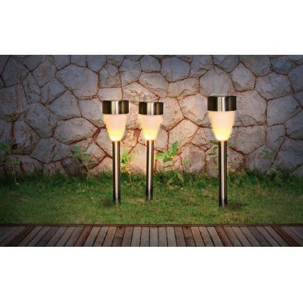 Globo - KIT 3x Solcellslampa 3xLED/0,06W/1,2V IP44 200 mAh