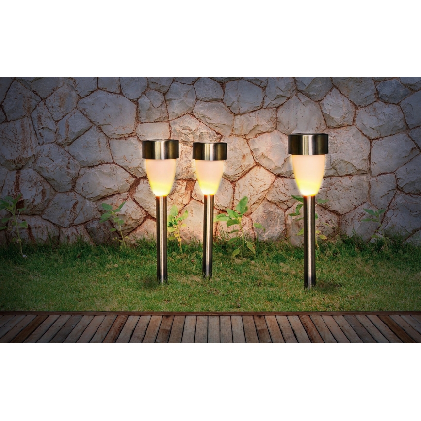 Globo - KIT 3x Solcellslampa 3xLED/0,06W/1,2V IP44 200 mAh