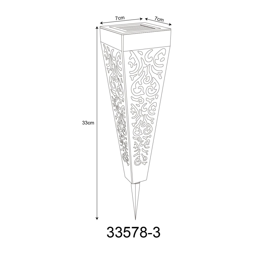 Globo - KIT 3x LED solcellslampa LED/0,1W/3V IP44