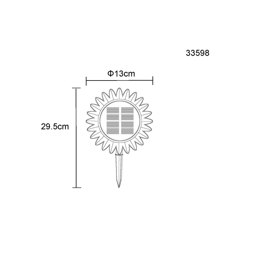 Globo - LED Solcellsbelysning LED/0,06W/3V solros IP44 800 mAh
