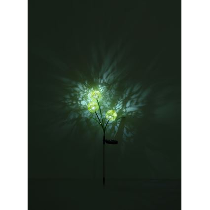 Globo  - LED solcellsbelysning 3xLED/0,06W/3V 5000K IP44 gul