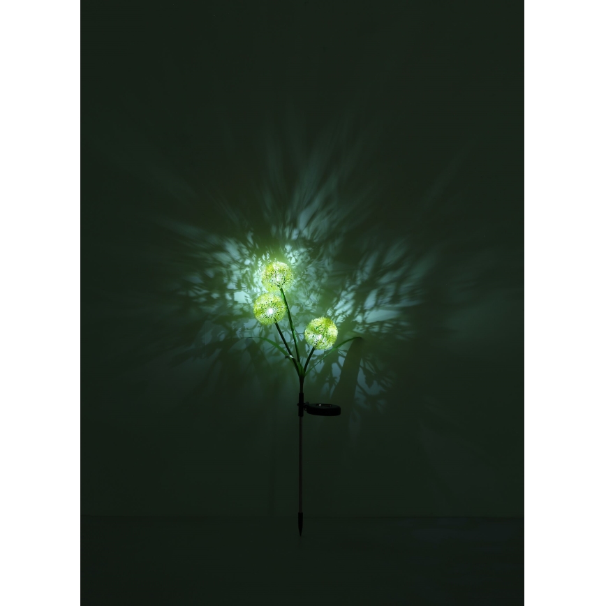 Globo  - LED solcellsbelysning 3xLED/0,06W/3V 5000K IP44 gul