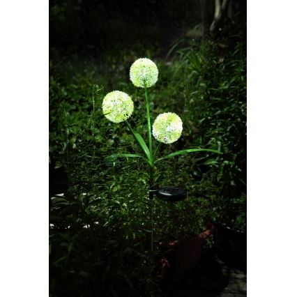 Globo  - LED solcellsbelysning 3xLED/0,06W/3V 5000K IP44 gul