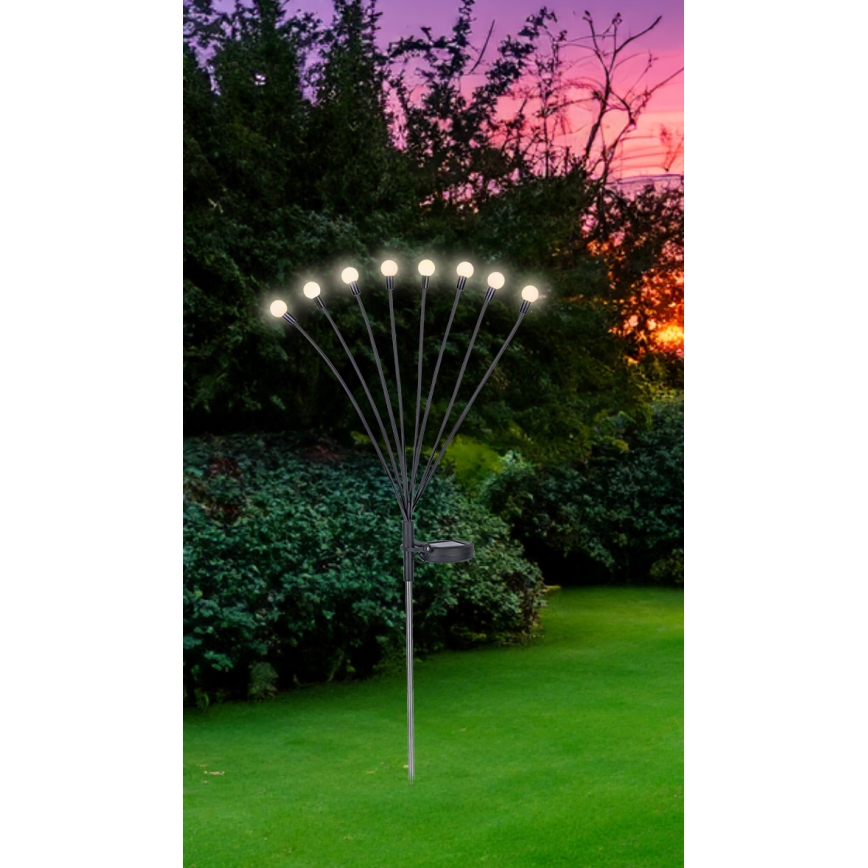 Globo - LED Solcellsbelysning 8xLED/0,06W/3,2V 3000K IP44 300 mAh