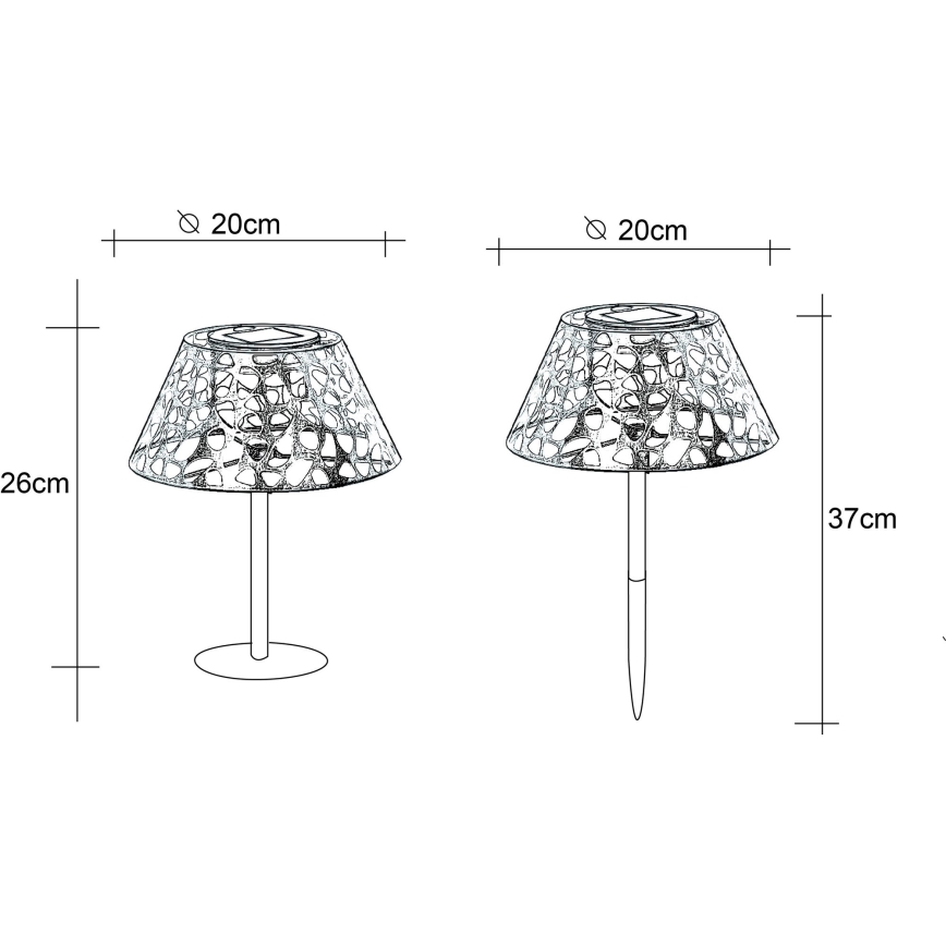 Globo - LED solcellsbelysning LED/0,06W/3V 3000K IP44