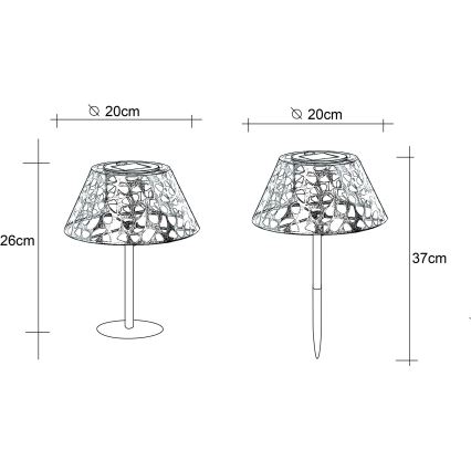 Globo - LED Solcellslampa LED/0,06W/3V 3000K IP44 300 mAh