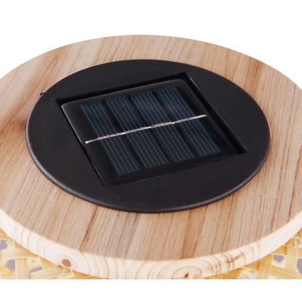 Globo - LED Solcellsbelysning LED/0,06W/3V bambu IP44