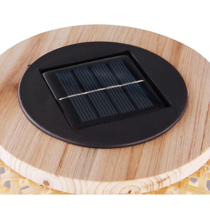 Globo - LED Solcellsbelysning LED/0,06W/3V bambu IP44