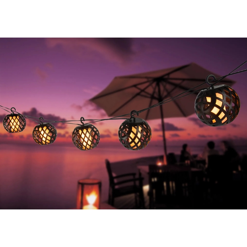 Globo - LED Solcell Dekorativ slinga 98xLED/0,1W/3V 410 cm IP44