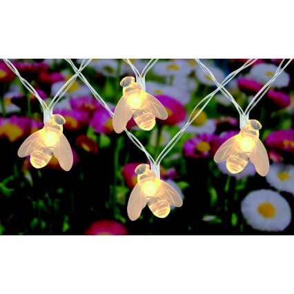 Globo - LED solcellsljusslinga 20xLED/0,06W/3V IP44