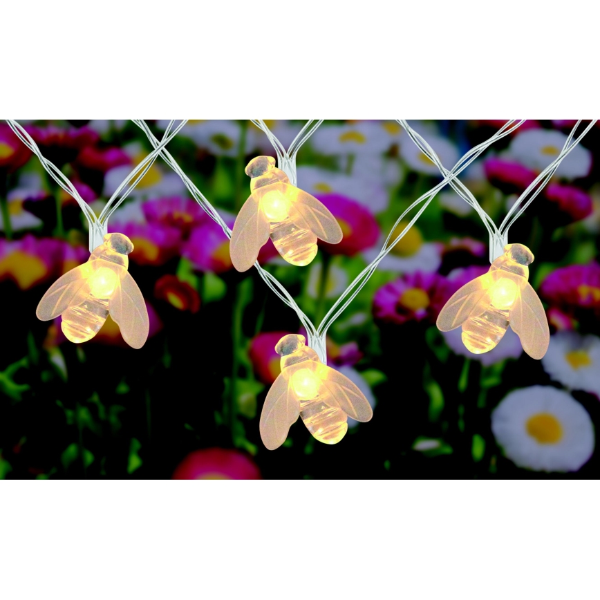 Globo - LED solcellsljusslinga 20xLED/0,06W/3V IP44