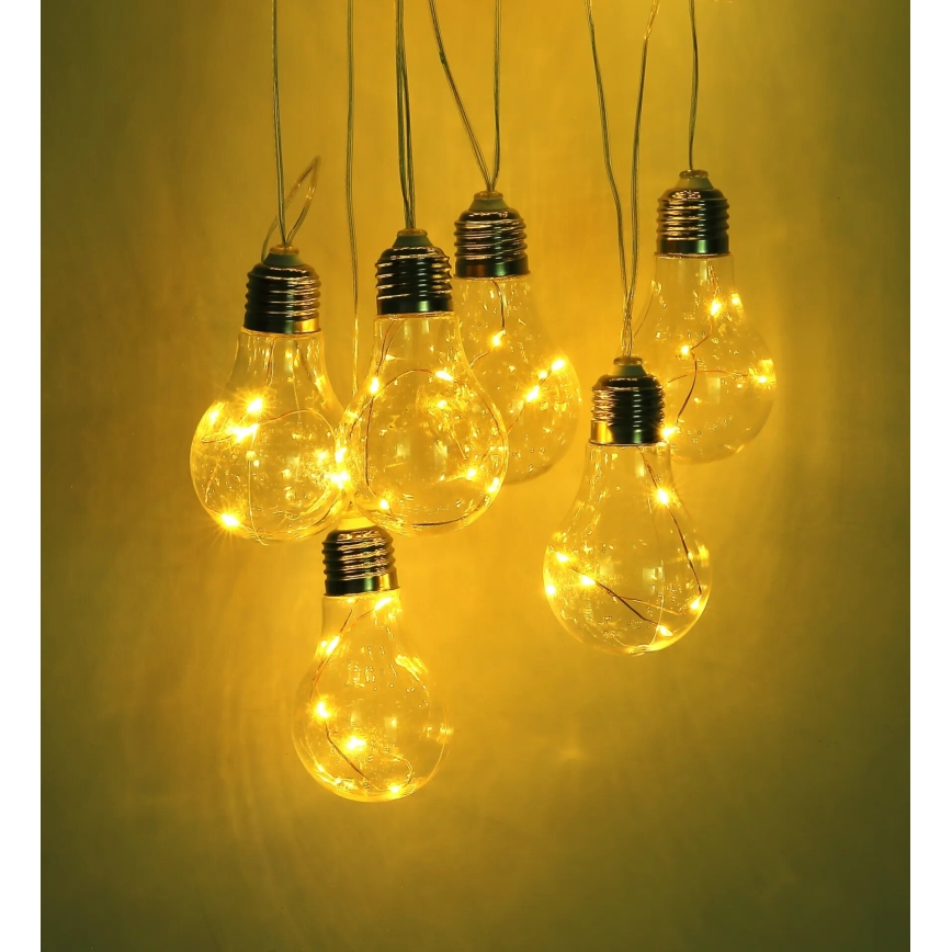 Globo - LED solcellsljusslinga 10xLED/0,06W/3,2V 380 cm IP44