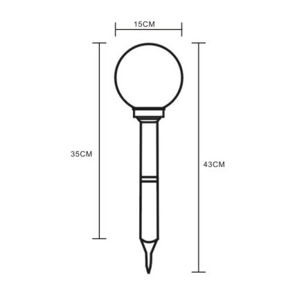 Globo - LED solcellsbelysning 2xLED/0,06W/1,2V IP44