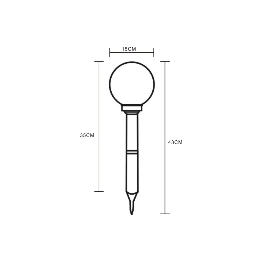 Globo - LED solcellsbelysning 2xLED/0,06W/1,2V IP44