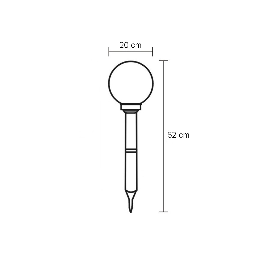 Globo - LED Utomhusbelysning LED/0,06W/3,2V IP44 600 mAh