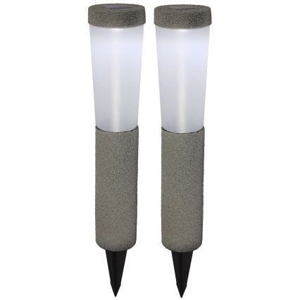Globo - KIT 2x LED solcellsbelysning LED/0,1W/3V 6000K IP44