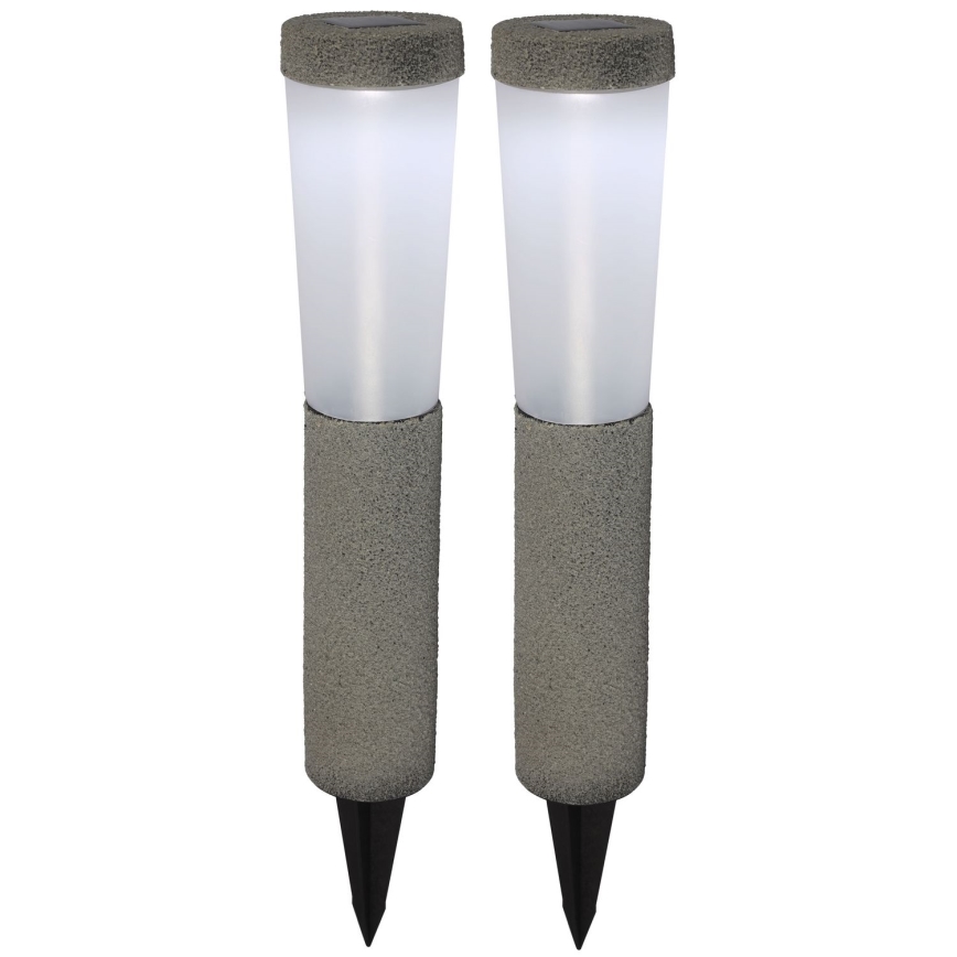 Globo - KIT 2x LED solcellsbelysning LED/0,1W/3V 6000K IP44
