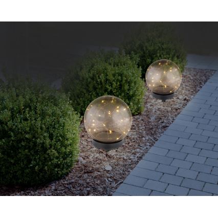 Globo - LED solcellsbelysning 20xLED/0,06W/1,2V diameter 15 cm IP44