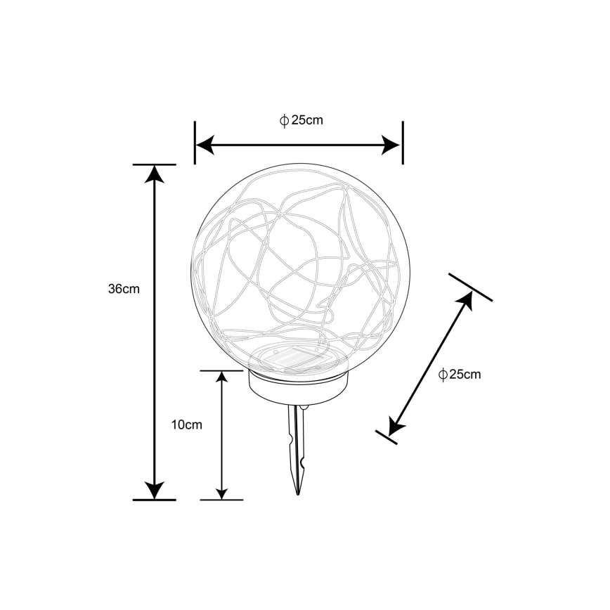 Globo - Solcellslampa  40xLED/0,06W/1,2V d. 25 cm IP44