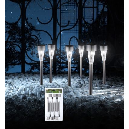 Globo - KIT 6x LED solcellslampa LED/1,2V IP44