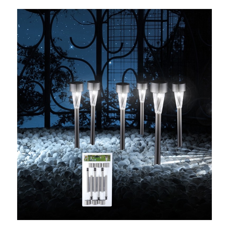 Globo - KIT 6x LED solcellslampa LED/1,2V IP44