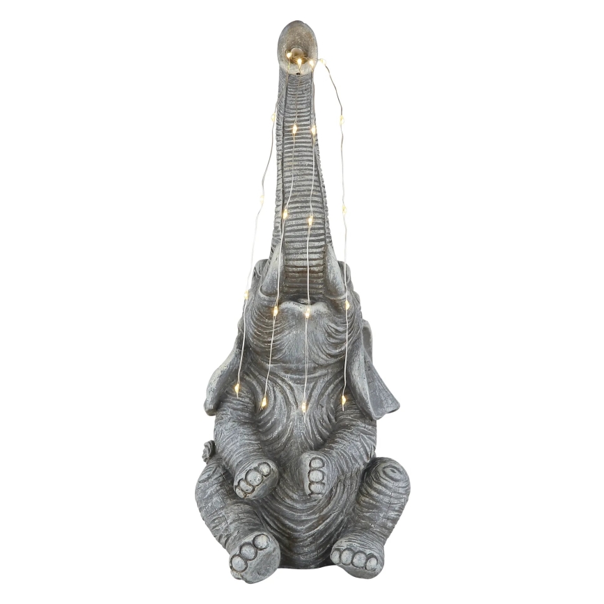 Globo - LED Solcell dekoration 20xLED/0,02W/3V IP44 elefant