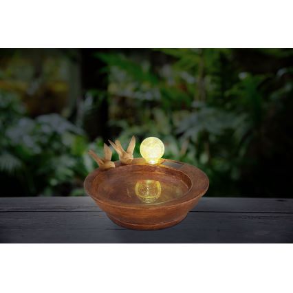 Globo - LED solcellsbelysning LED/0,06W/3V IP44 bird's bath