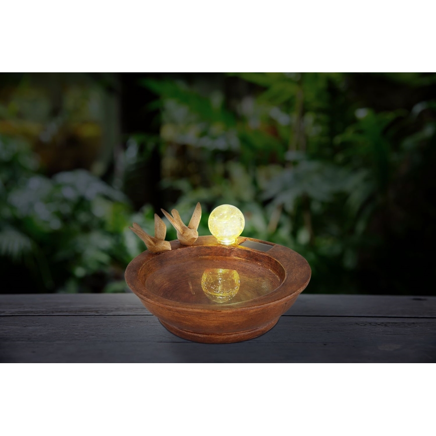 Globo - LED solcellsbelysning LED/0,06W/3V IP44 bird's bath