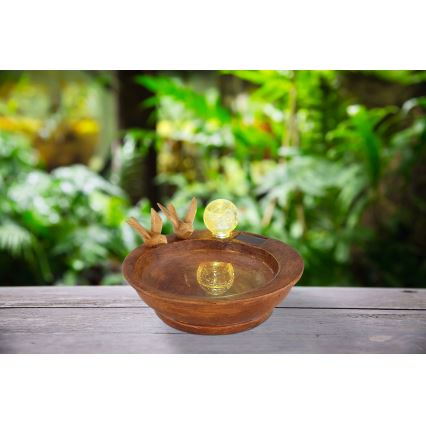 Globo - LED solcellsbelysning LED/0,06W/3V IP44 bird's bath