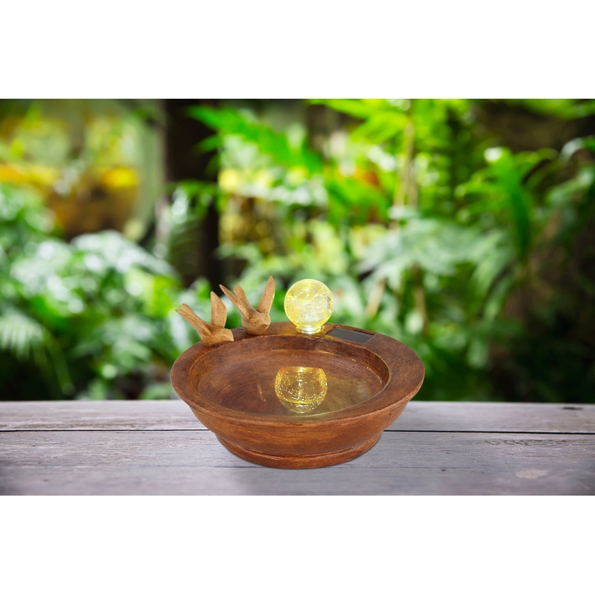 Globo - LED solcellsbelysning LED/0,06W/3V IP44 bird's bath