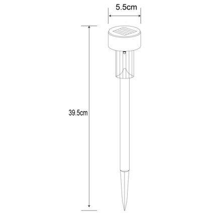 Globo - LED solcellslampa LED/0,06W/1,2V IP44