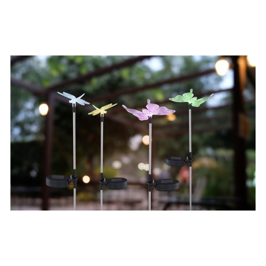 Globo - KIT 4x LED solcellsbelysning LED/0,06W/3V IP44