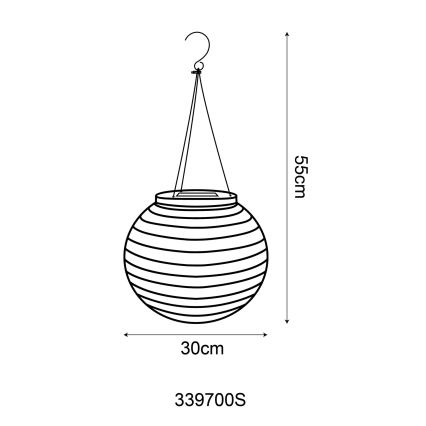 Globo - LED Pendellampa med solceller LED/0,5W/3V IP44 beige