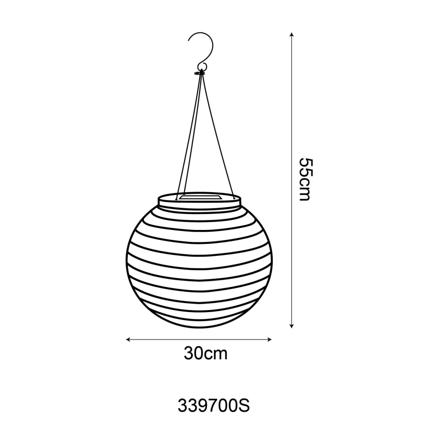 Globo - LED Pendellampa med solceller LED/0,5W/3V IP44 beige