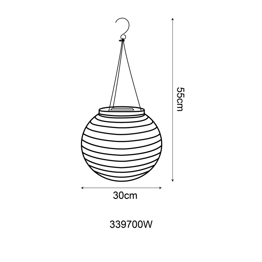 Globo - LED Solcellslampa för takhängning LED/0,5W/3V IP44 vit 300 mAh