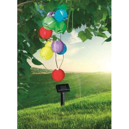 Globo - LED solcellsljusslinga 10xLED/0,06W/1,2V IP44