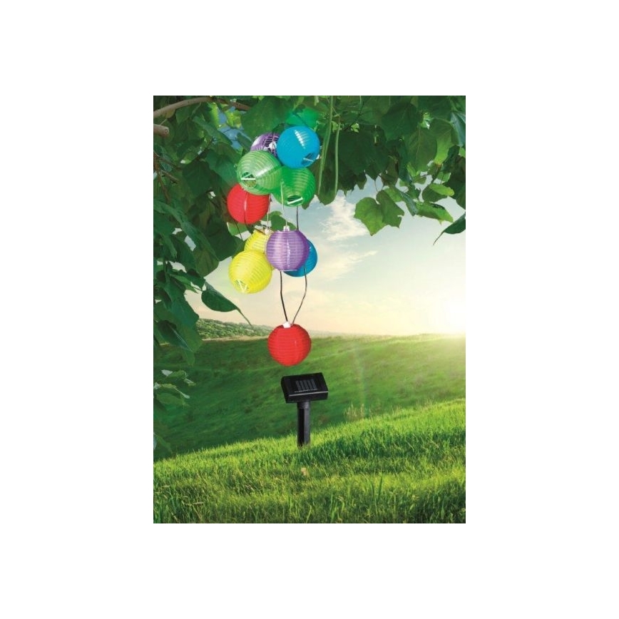 Globo - LED solcellsljusslinga 10xLED/0,06W/1,2V IP44