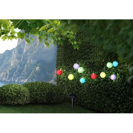 Globo - LED solcellsljusslinga 10xLED/0,06W/1,2V IP44