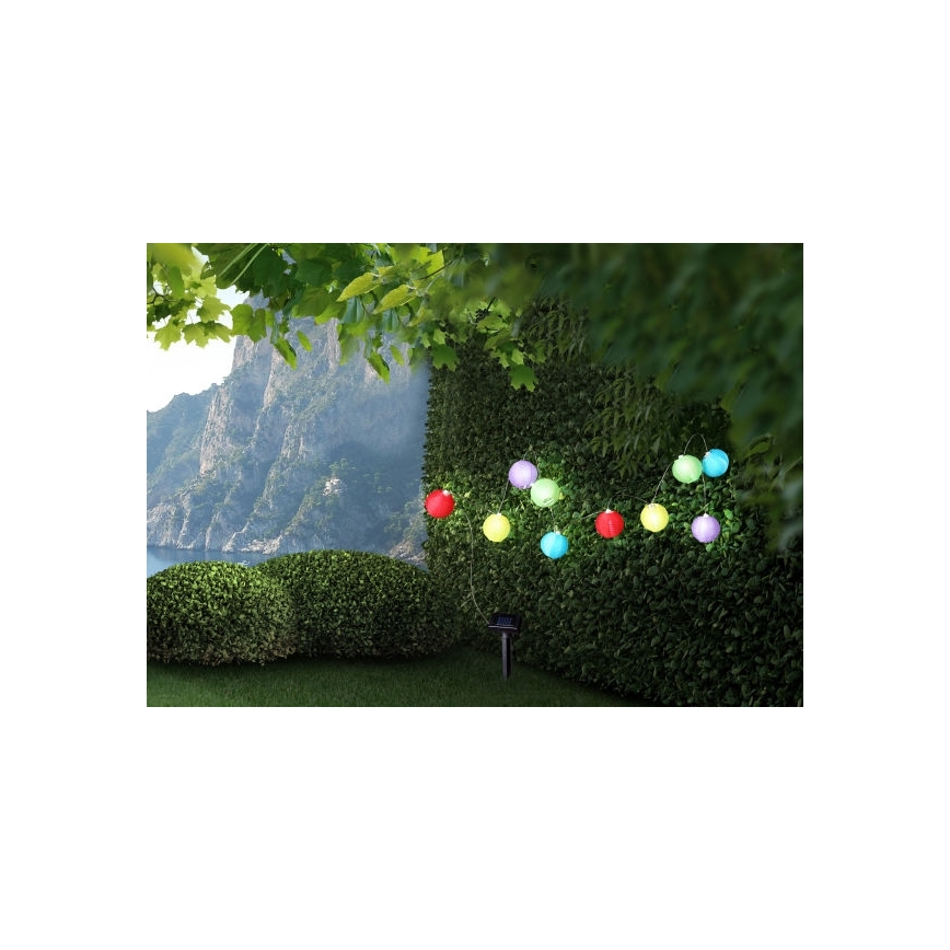 Globo - LED solcellsljusslinga 10xLED/0,06W/1,2V IP44
