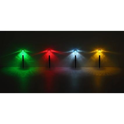 Globo - KIT 4x LED RGB solcellsbelysning LED/0,05W/3V IP44