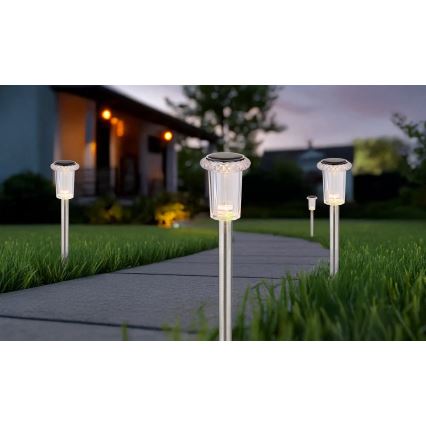 Globo - KIT 4x LED Solcellsbelysning LED/0,06W/1,2V IP44 100 mAh