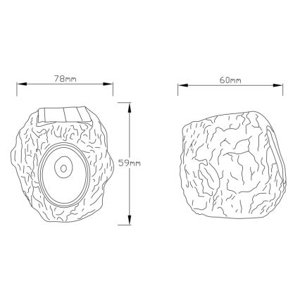 Globo - LED solcellsbelysning LED/0,07W/3V IP44