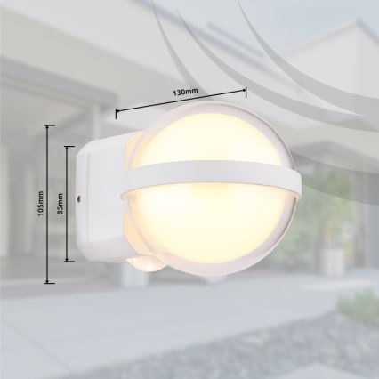 Globo - LED vägglampa för utomhusbruk LED/12W/230V IP54 vit
