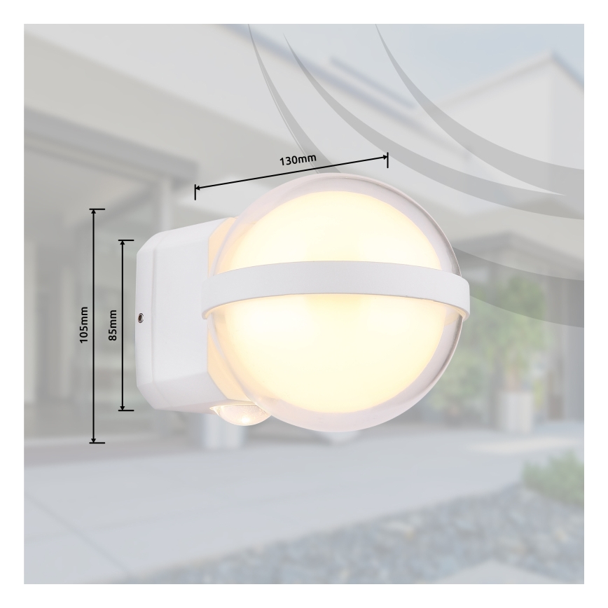 Globo - LED vägglampa för utomhusbruk LED/12W/230V IP54 vit