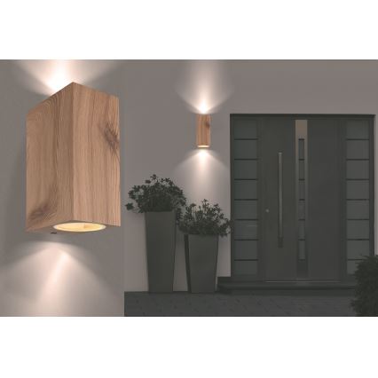 Globo - Vägglampa för utomhusbruk 2xGU10/35W/230V IP44