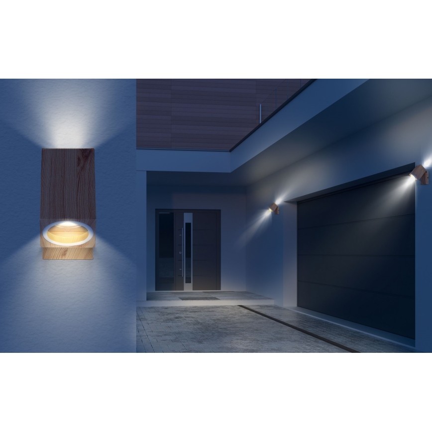 Globo - Vägglampa för utomhusbruk 1xGU10/35W/230V IP44