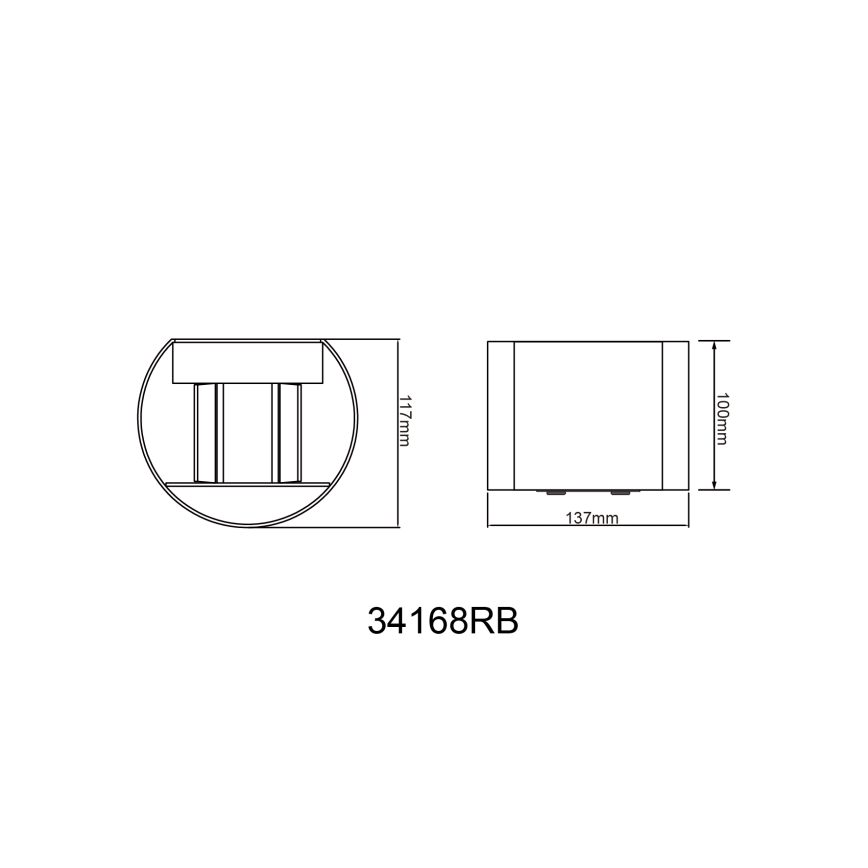 Globo - LED vägglampa för utomhusbruk 2xLED/3W/230V IP44 svart